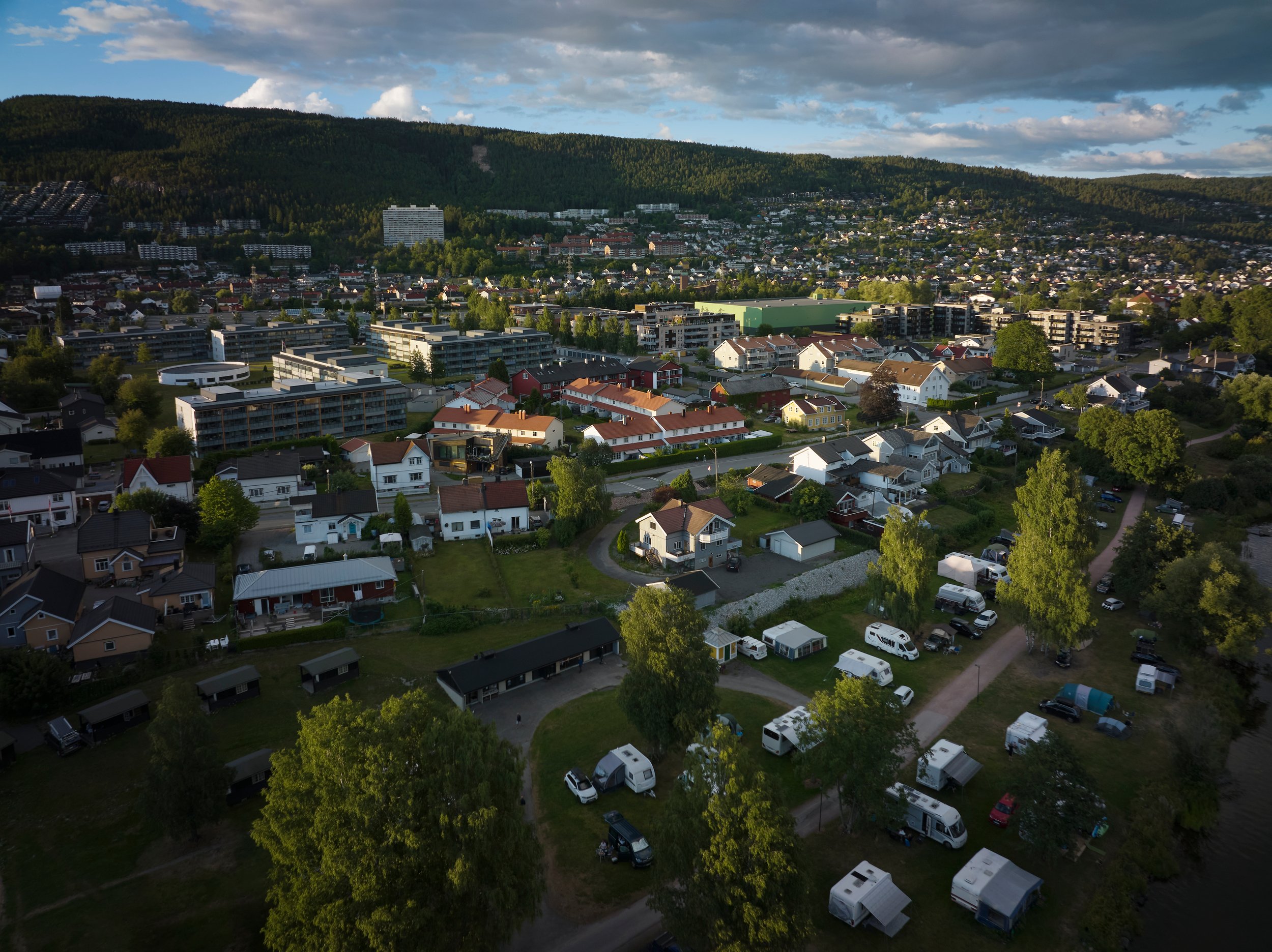 Småhusbebyggelse sett fra oven